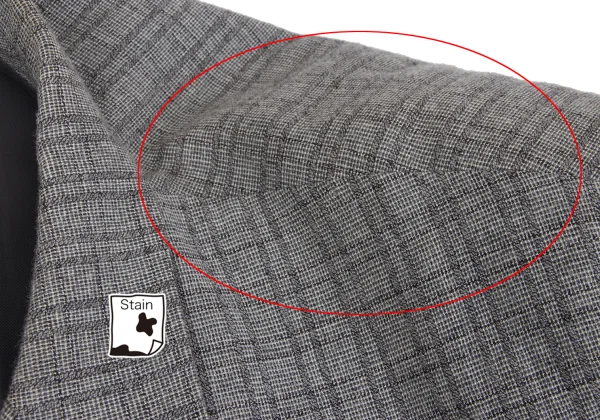 COMME des GARCONS HOMME Wool Cotton Check Woven Jacket K-159835_003