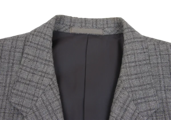 COMME des GARCONS HOMME Wool Cotton Check Woven Jacket K-159835_004