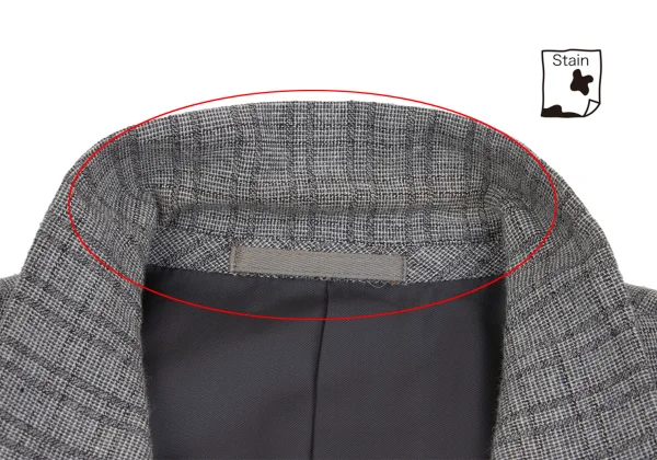 COMME des GARCONS HOMME Wool Cotton Check Woven Jacket K-159835_005