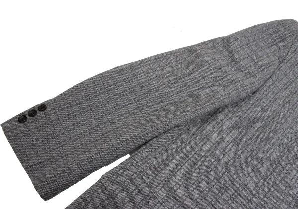 COMME des GARCONS HOMME Wool Cotton Check Woven Jacket K-159835_007