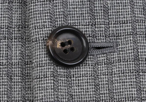COMME des GARCONS HOMME Wool Cotton Check Woven Jacket K-159835_010