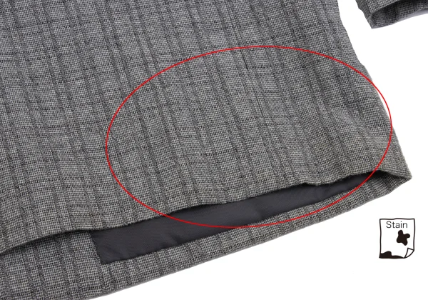 COMME des GARCONS HOMME Wool Cotton Check Woven Jacket K-159835_013