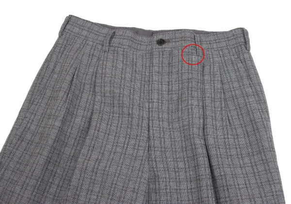 COMME des GARCONS HOMME Wool Cotton Check Woven Pants K-159836_002
