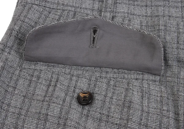 COMME des GARCONS HOMME Wool Cotton Check Woven Pants K-159836_013