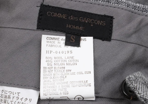 COMME des GARCONS HOMME Wool Cotton Check Woven Pants K-159836_016