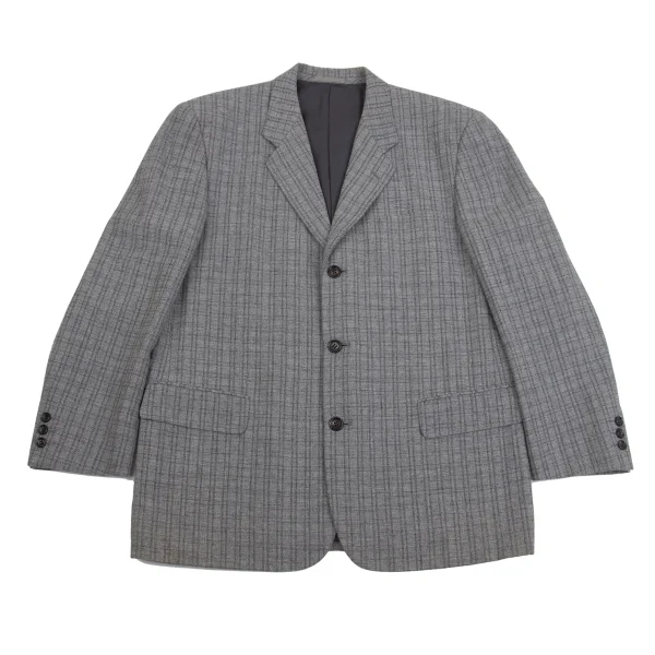 COMME des GARCONS HOMME Wool Cotton Check Woven Jacket & Pants K-159837_002