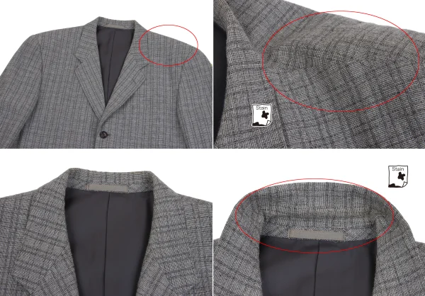COMME des GARCONS HOMME Wool Cotton Check Woven Jacket & Pants K-159837_003