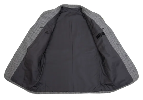 COMME des GARCONS HOMME Wool Cotton Check Woven Jacket & Pants K-159837_008
