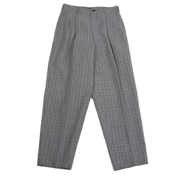 COMME des GARCONS HOMME Wool Cotton Check Woven Jacket & Pants K-159837_012