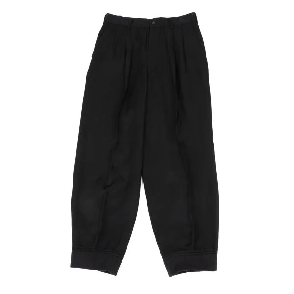 COMME des GARCONS HOMME Shiny Hem Rib Pants Black S K-159839_001