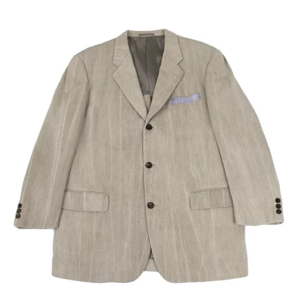 COMME des GARCONS HOMME Wool Blend Pigment Printed Jacket Beige M K-159841_001