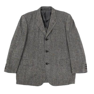 COMME des GARCONS HOMME Wool Floral Printed Check Jacket