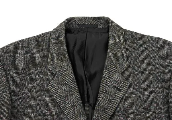 COMME des GARCONS HOMME Wool Floral Printed Check Jacket K-159844_003