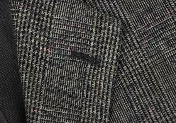 COMME des GARCONS HOMME Wool Floral Printed Check Jacket K-159844_004