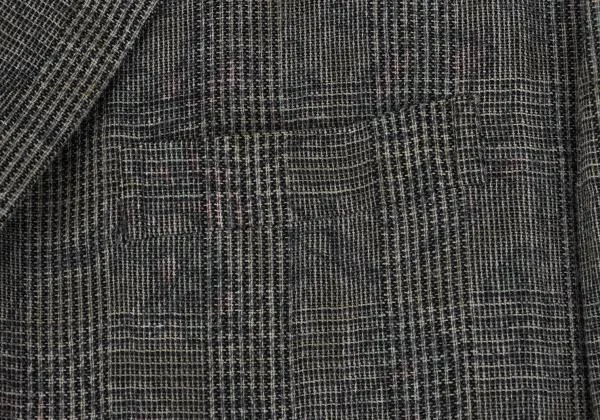 COMME des GARCONS HOMME Wool Floral Printed Check Jacket K-159844_005