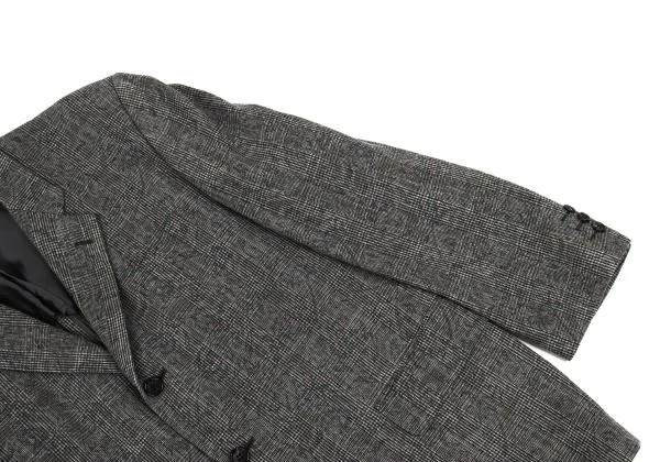 COMME des GARCONS HOMME Wool Floral Printed Check Jacket K-159844_007
