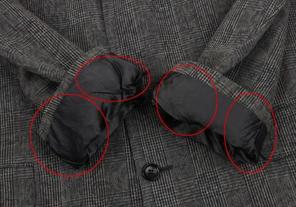 COMME des GARCONS HOMME Wool Floral Printed Check Jacket K-159844_009