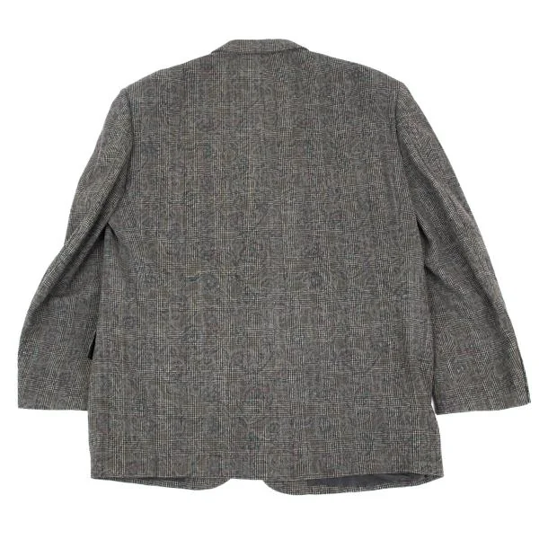 COMME des GARCONS HOMME Wool Floral Printed Check Jacket K-159844_016