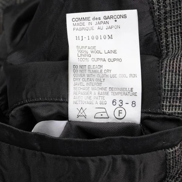 COMME des GARCONS HOMME Wool Floral Printed Check Jacket K-159844_019