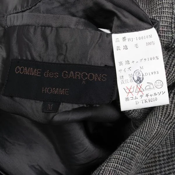 COMME des GARCONS HOMME Wool Floral Printed Check Jacket K-159844_020