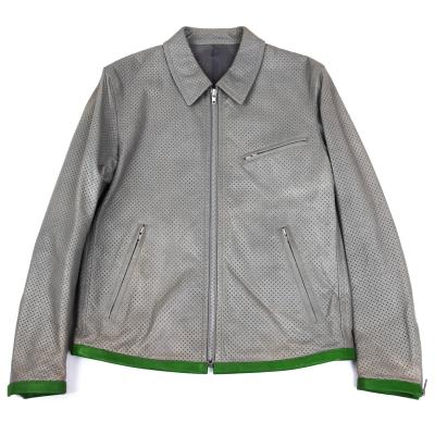 COMME des GARCONS HOMME Cow Leather Punching Zip Blouson