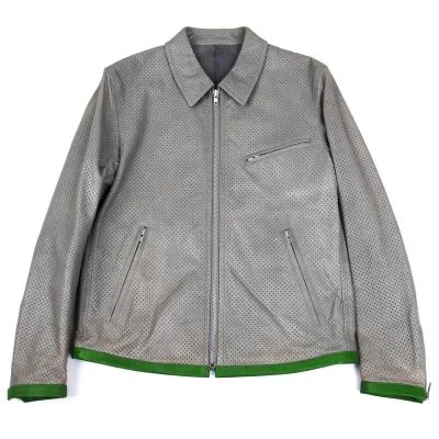 COMME des GARCONS HOMME Cow Leather Punching Zip Blouson