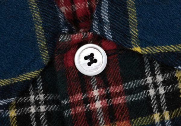 COMME des GARCONS HOMME Washed Wool Checked Shirt Jacket K-159850_004