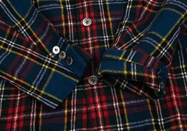 COMME des GARCONS HOMME Washed Wool Checked Shirt Jacket K-159850_007