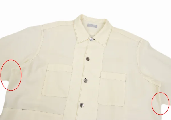 COMME des GARCONS HOMME Wool Stitched Long Sleeve Shirt K-159851_002
