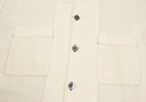 COMME des GARCONS HOMME Wool Stitched Long Sleeve Shirt K-159851_007