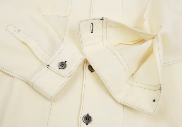 COMME des GARCONS HOMME Wool Stitched Long Sleeve Shirt K-159851_011