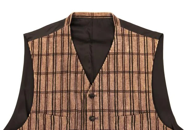 COMME des GARCONS HOMME Check Corduroy Switching Vest K-159852_002