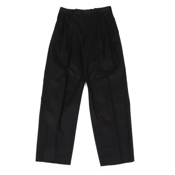 COMME des GARCONS HOMME Cotton Two Tuck Tapered Pants Black S K-159854_001