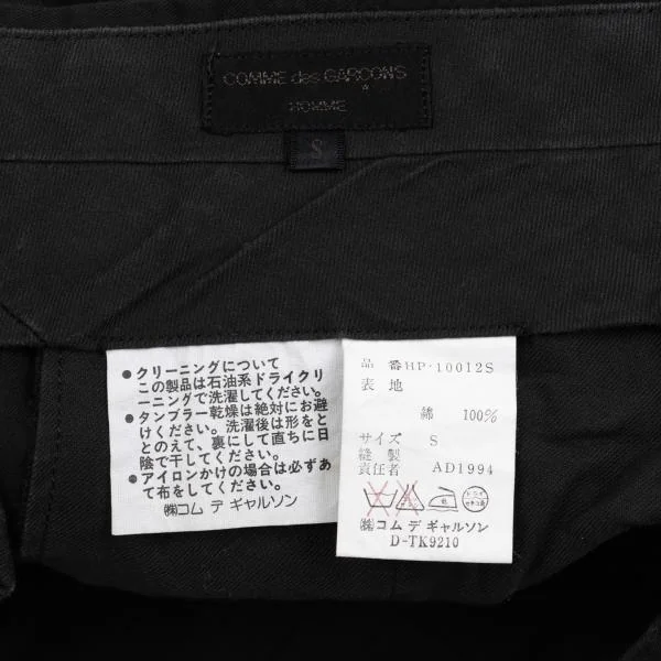 COMME des GARCONS HOMME Cotton Two Tuck Tapered Pants K-159854_014