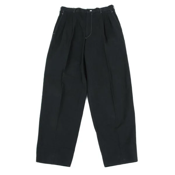 COMME des GARCONS HOMME Dyed White Stitch Cotton Pants Navy S K-159856_001