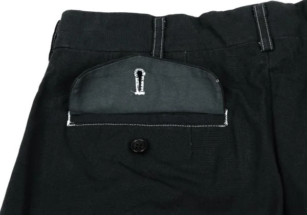 COMME des GARCONS HOMME Dyed White Stitch Cotton Pants K-159856_010