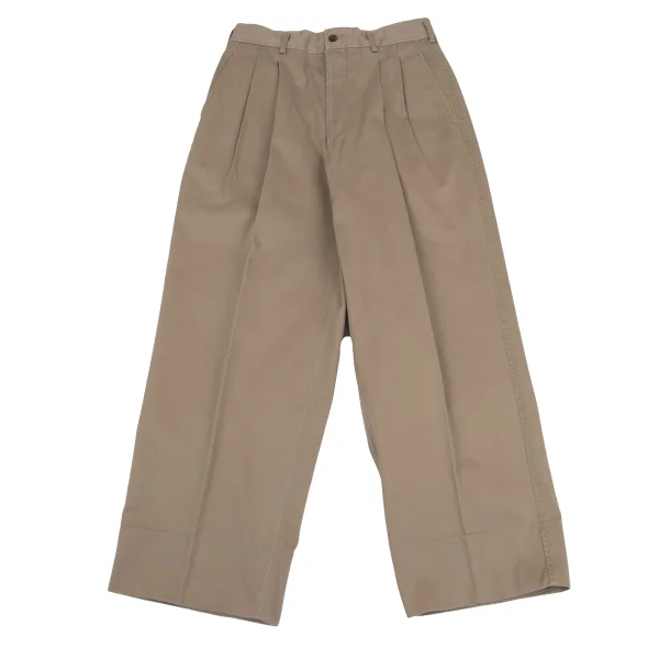 COMME des GARCONS HOMME Cotton Twill Wide Pants Beige S K-159858_001