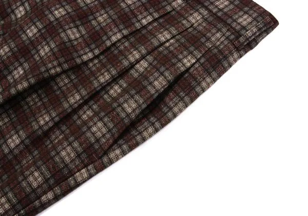 COMME des GARCONS HOMME Wool Blend Checked Tuck Pants K-159859_004