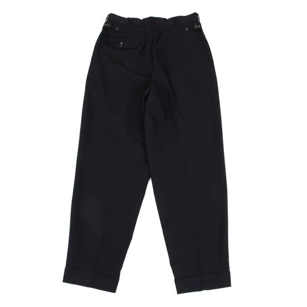 COMME des GARCONS HOMME Wool Gaba Color Buttonhole Tuck Pants K-159860_010