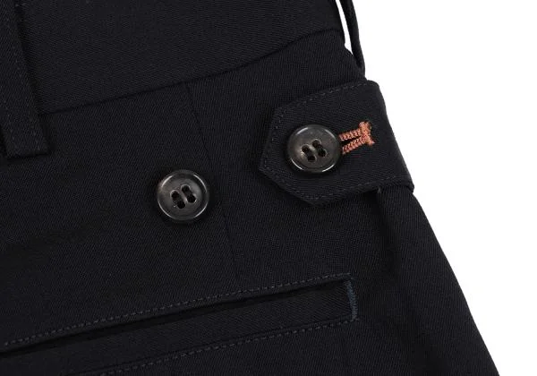 COMME des GARCONS HOMME Wool Gaba Color Buttonhole Tuck Pants K-159860_011