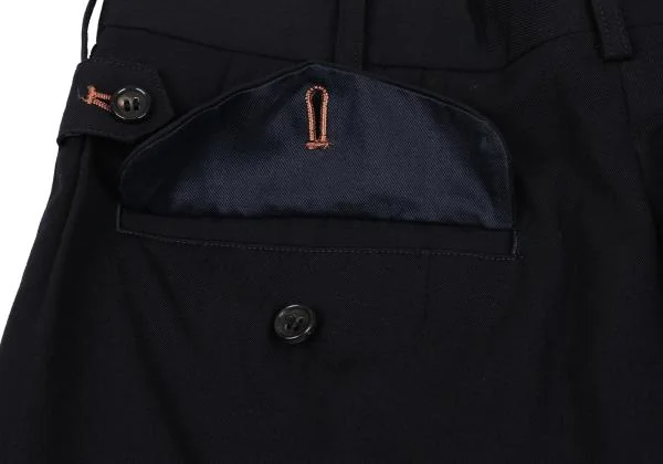 COMME des GARCONS HOMME Wool Gaba Color Buttonhole Tuck Pants K-159860_012