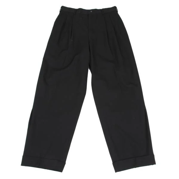 COMME des GARCONS HOMME Wool Gaba Tuck Pants Black S K-159861_001