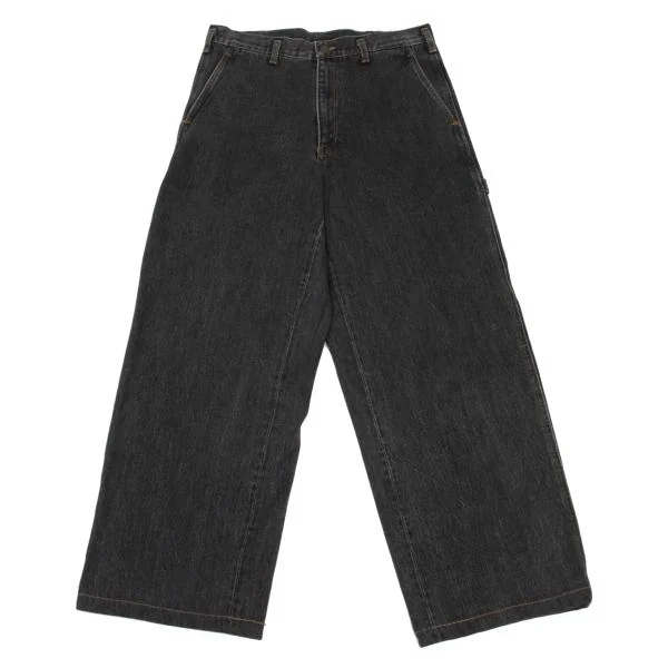 COMME des GARCONS HOMME Stonewashed Denim Painter Pants Charcoal S K-159862_001