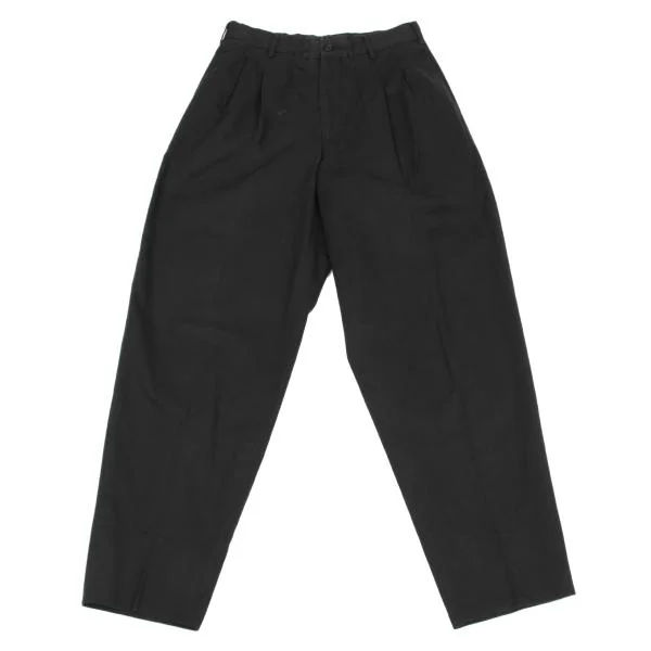 COMME des GARCONS HOMME Washed Cotton Tuck Pants Charcoal S K-159864_001