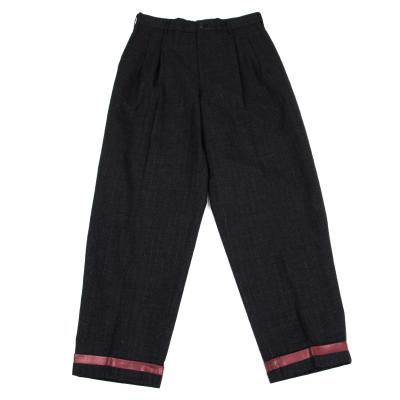 COMME des GARCONS HOMME Wool Shadow Stripe Taping Hem Pants