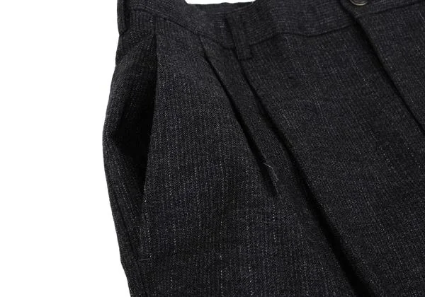 COMME des GARCONS HOMME Wool Shadow Stripe Taping Hem Pants K-159866_005