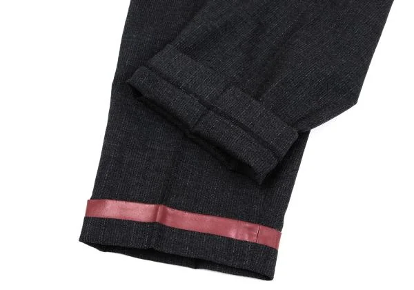 COMME des GARCONS HOMME Wool Shadow Stripe Taping Hem Pants K-159866_011