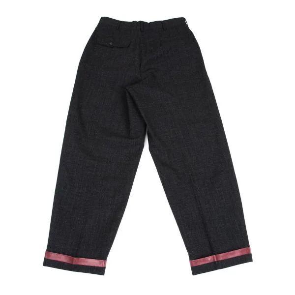 COMME des GARCONS HOMME Wool Shadow Stripe Taping Hem Pants K-159866_012