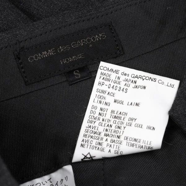 COMME des GARCONS HOMME Wool Tuck Pants K-159867_012