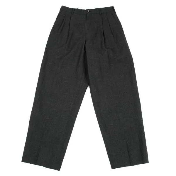 COMME des GARCONS HOMME Wool Tuck Pants Grey S K-159868_001